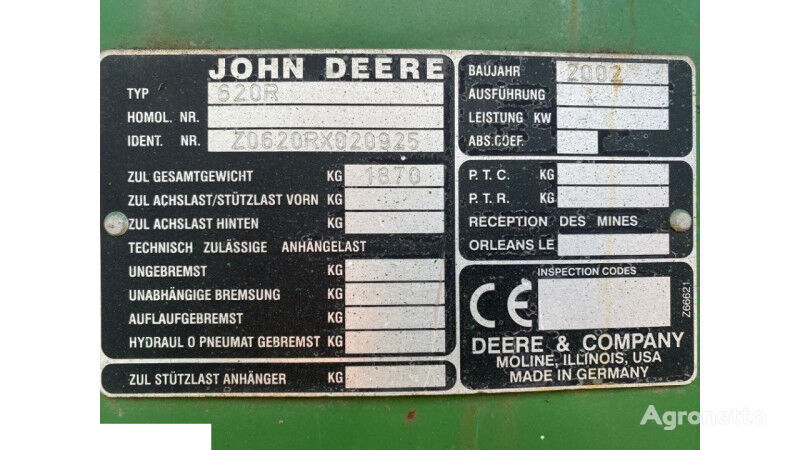 Bagnety andra driftsdelar till John Deere 620r spannmålsskärbord