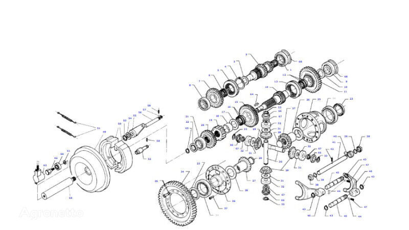 tryb koło zębate skrzyni biegów  D46145400 annan transmission reservdel till Massey Ferguson MF 30 32 hjultraktor