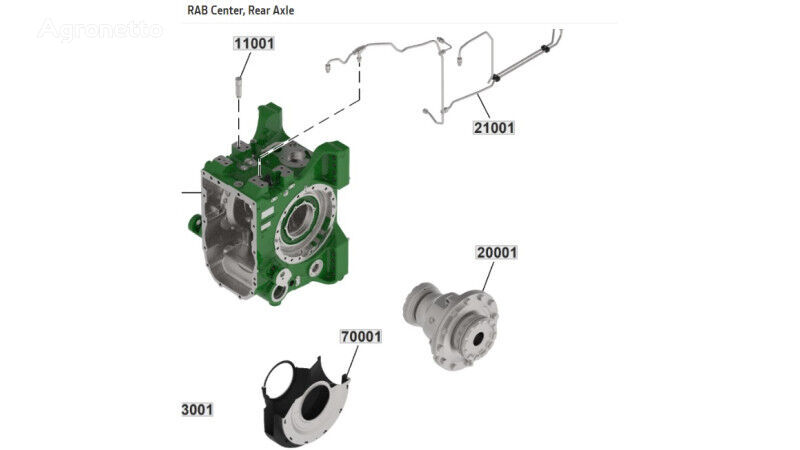 reduktionsenhet till John Deere 6230 6250 hjultraktor